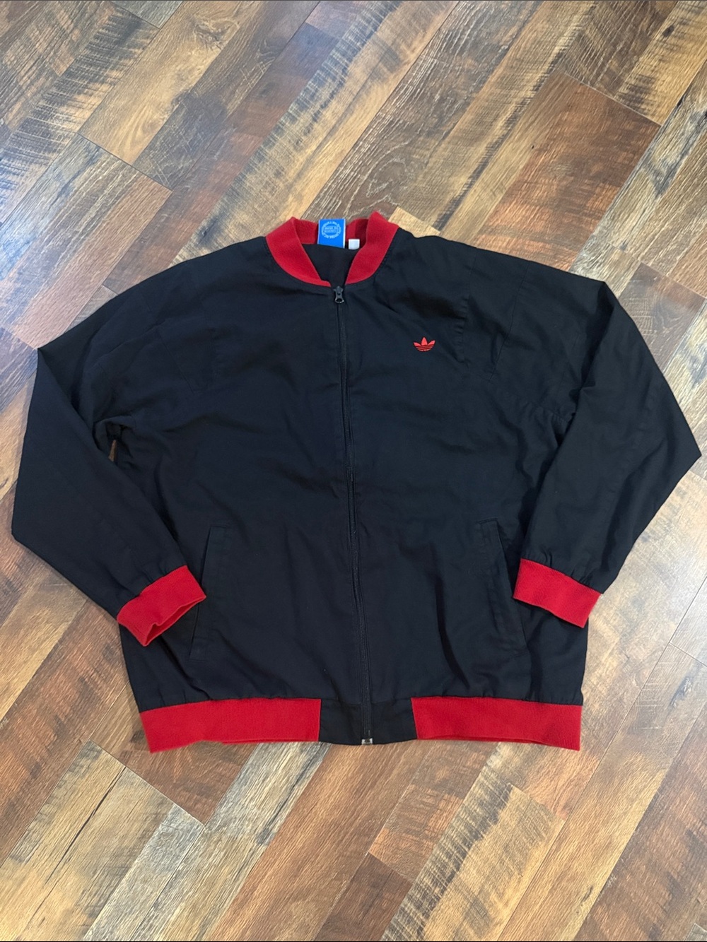 Adidas Originals Trefoil Track Jacket Black Red Full Zip 2XL